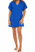 BUTTON FRONT DRESS WITH POCKETS - WAFFLE - PLUS SIZE